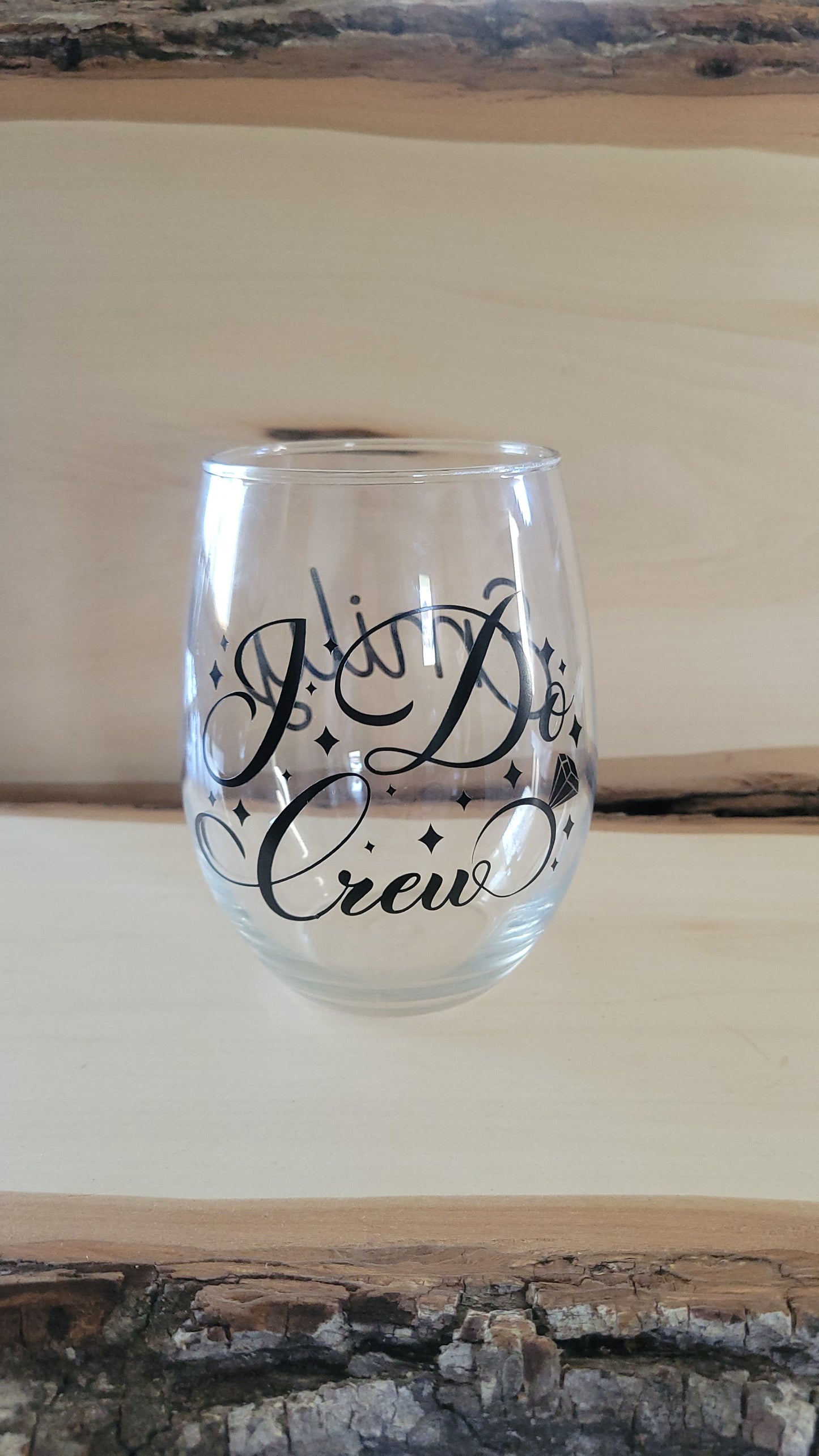 Custom Bridal Wine Glass