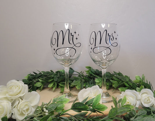 Mr. & Mrs. Wine Glasses