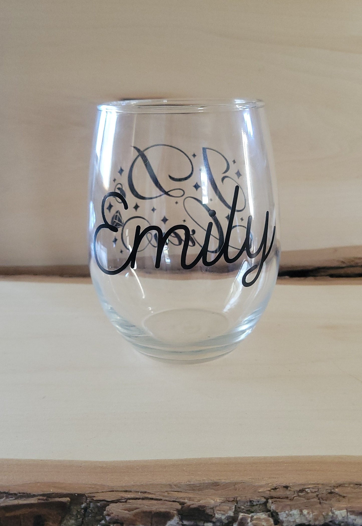 Custom Bridal Wine Glass