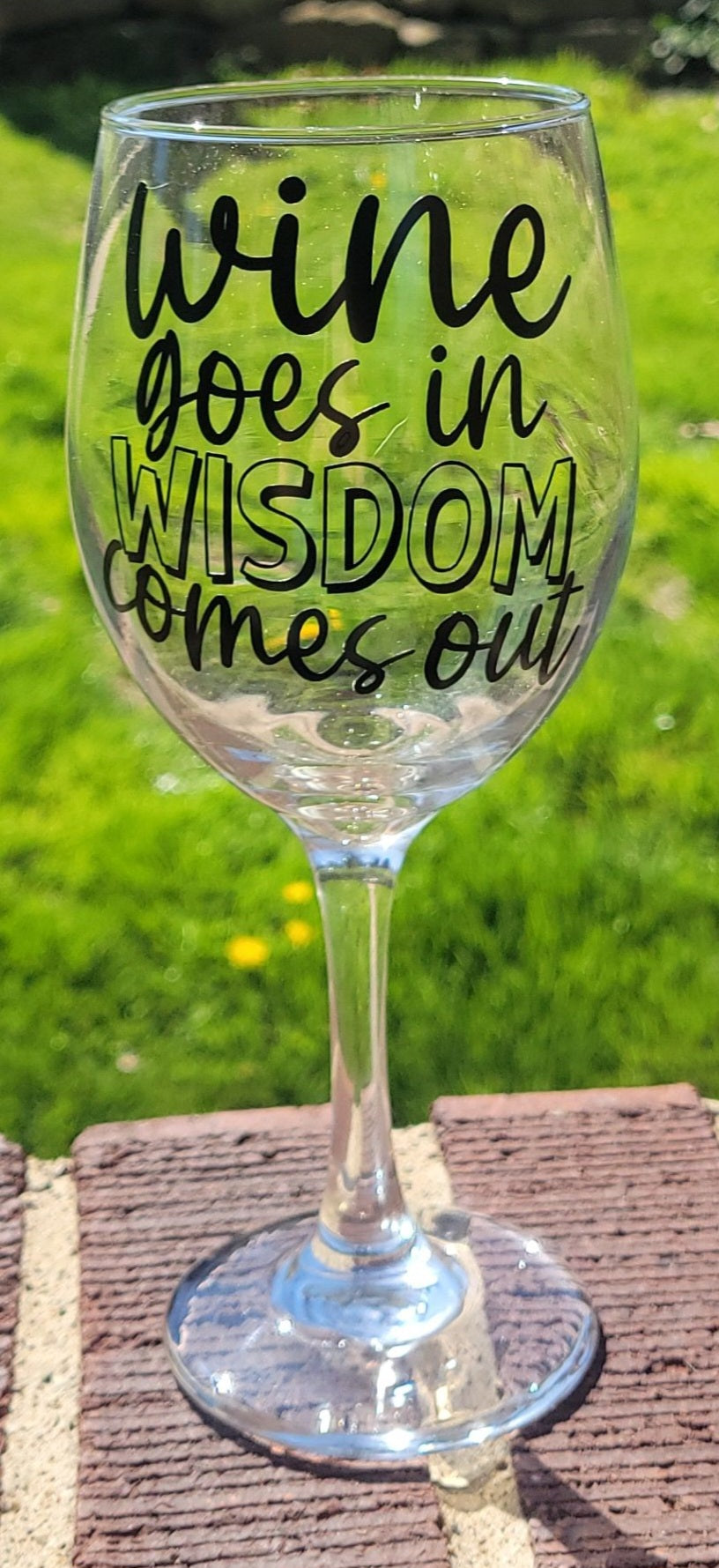 Wisdom Wine Glass